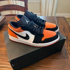 Nike Air Jordan Low Black Orange White Sneakers